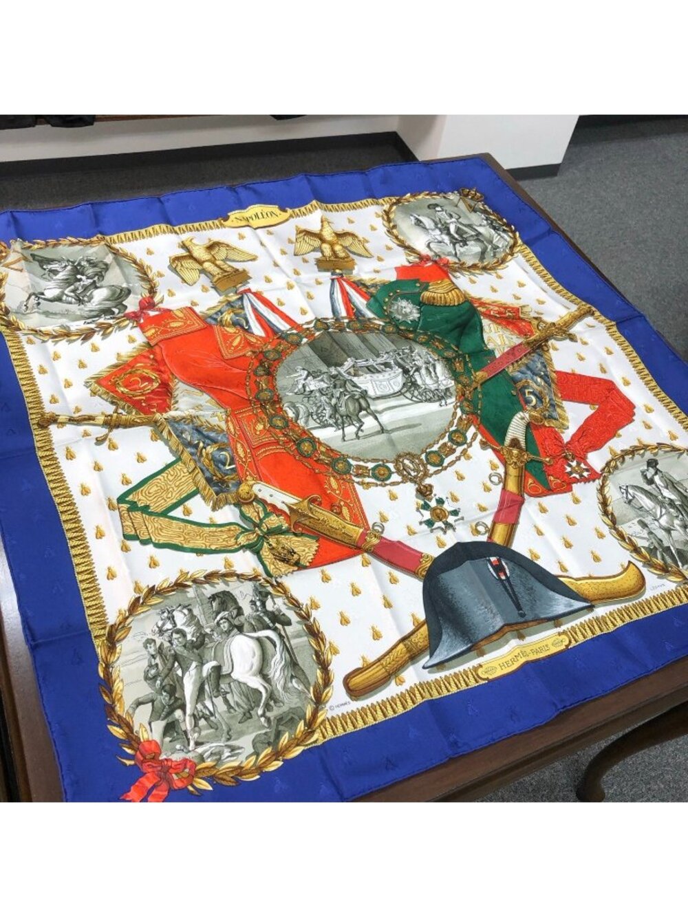 Hermes Carre 90 Silk Scarf Napoleon And Coat Of Arms
